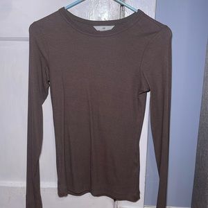 H&M Long Brown Sleeve Top